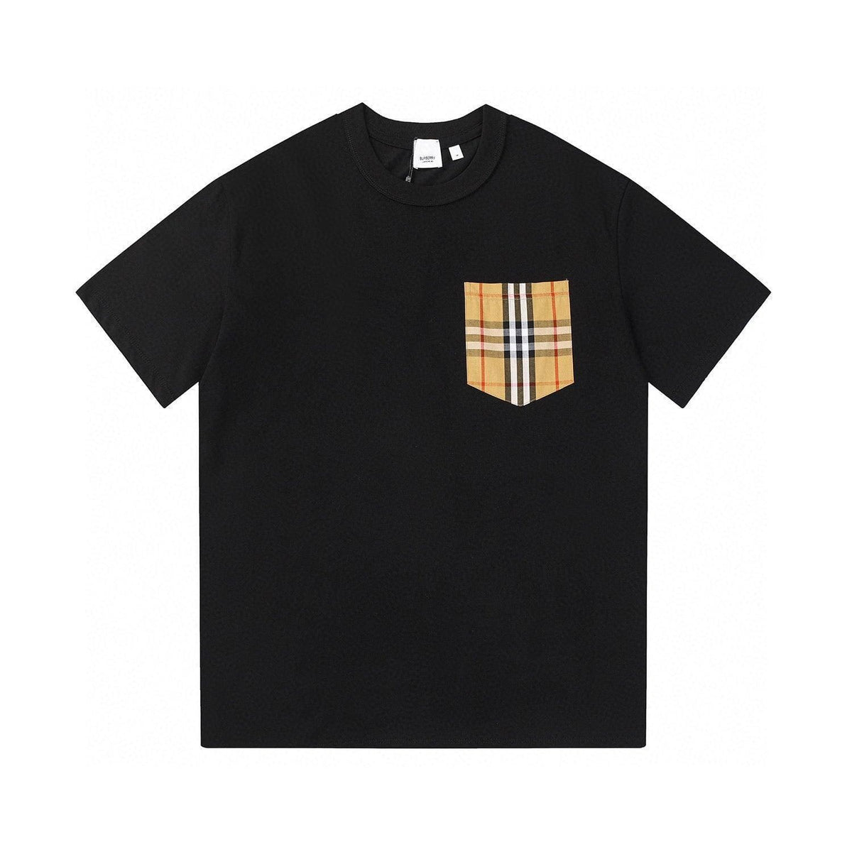 Burberry Crew Neck T-Shirt (Black & Beige) – Luxury Cotton Comfort | Banlieue91