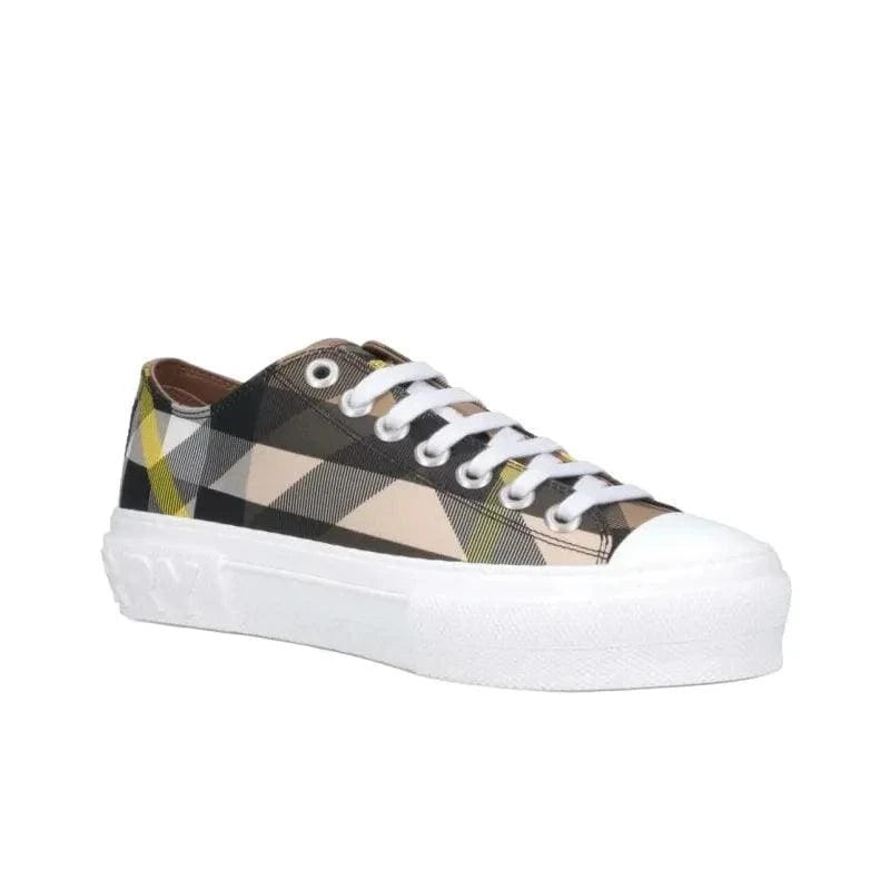 Burberry Exaggerated Check Cotton Sneakers Wheat | Banlieue91