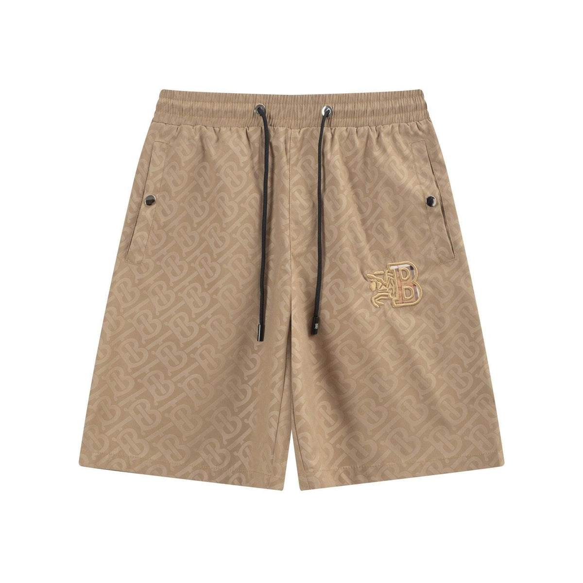 Burberry Men's Striped Cotton Knit Basketball Shorts 'Beige' | Banlieue91