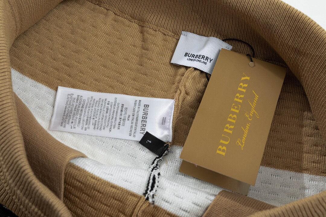 Burberry Men's Striped Cotton Knit Basketball Shorts 'Beige' | Banlieue91