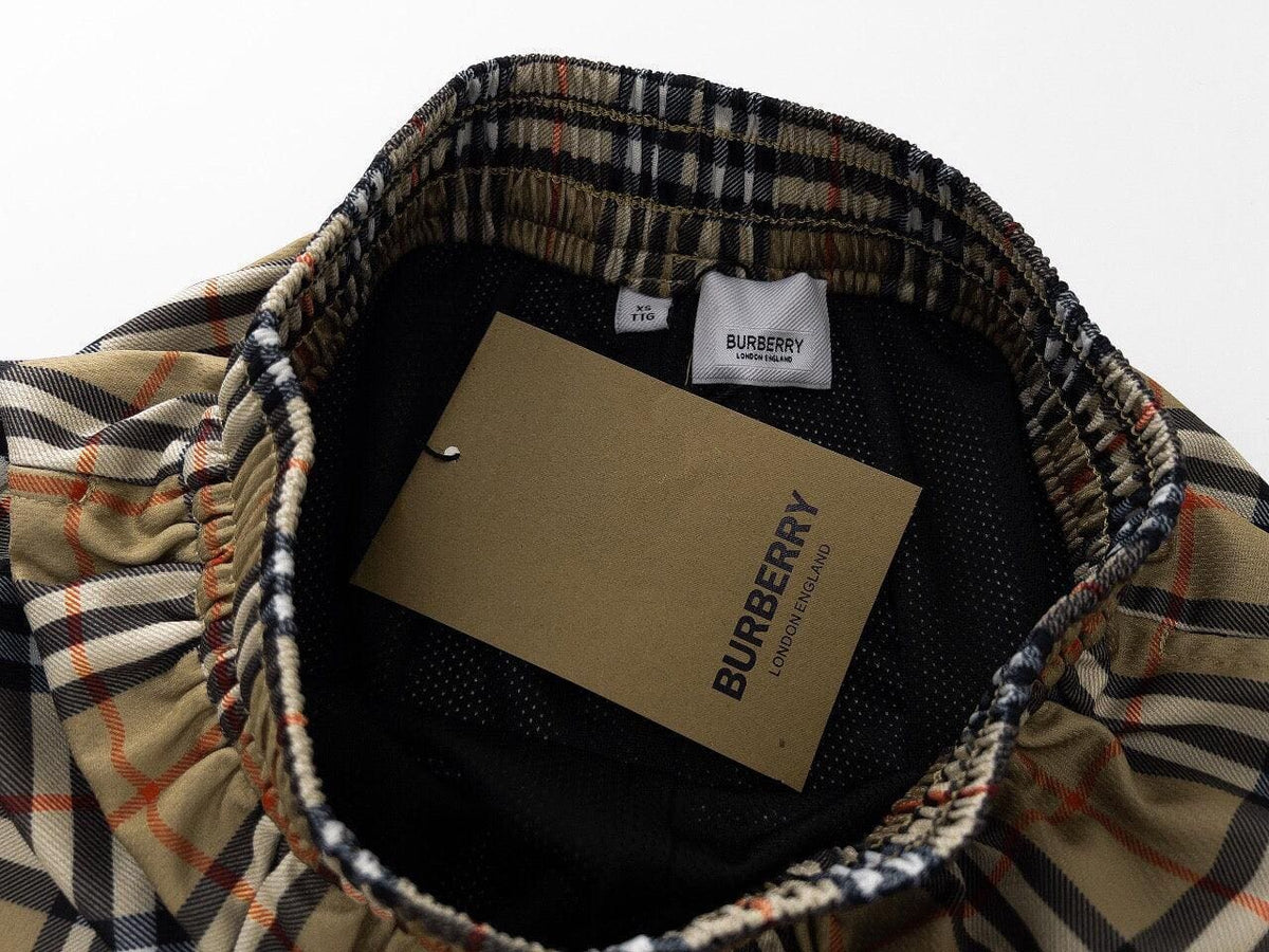 Burberry Men's Striped Cotton Knit Basketball Shorts 'Beige' | Banlieue91