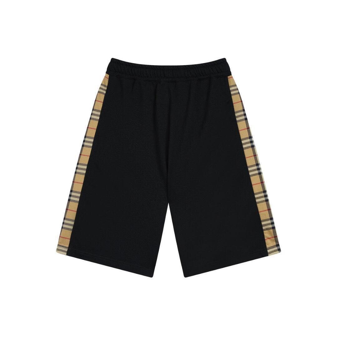 Burberry Men's Striped Cotton Knit Basketball Shorts 'Black/Beige' | Banlieue91