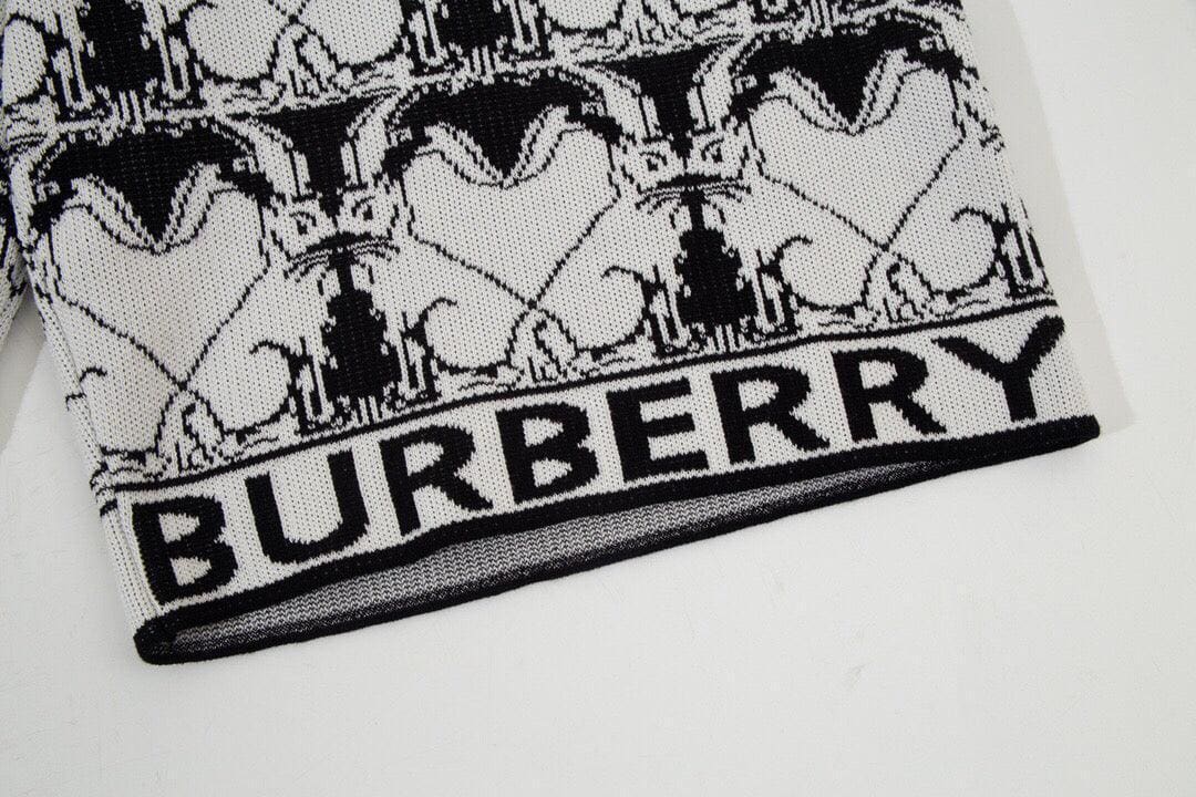 Burberry Men's Striped Cotton Knit Basketball Shorts 'Black/White' | Banlieue91