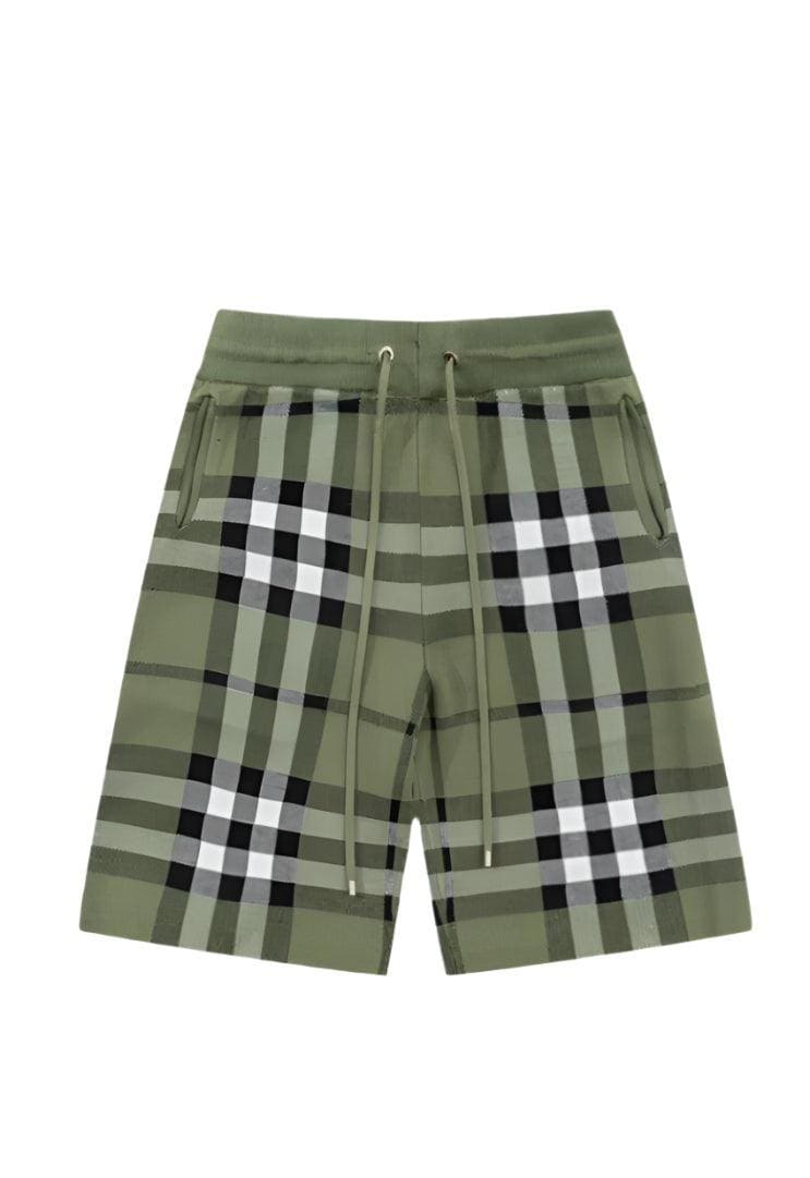 Burberry Men's Striped Cotton Knit Basketball Shorts 'Green' | Banlieue91