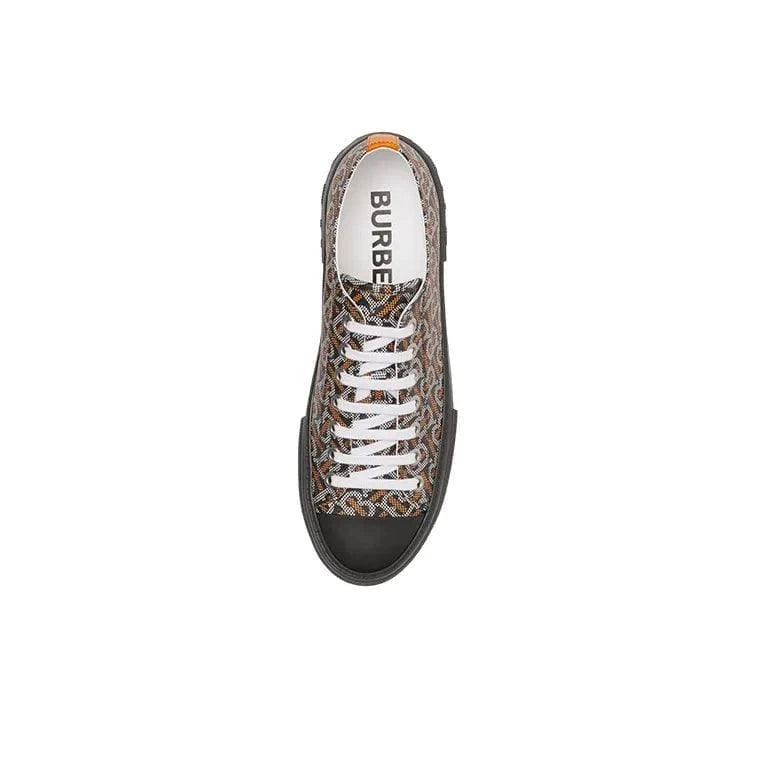 Burberry Monogram Pattern Low Top Black Orange Canvas | Banlieue91