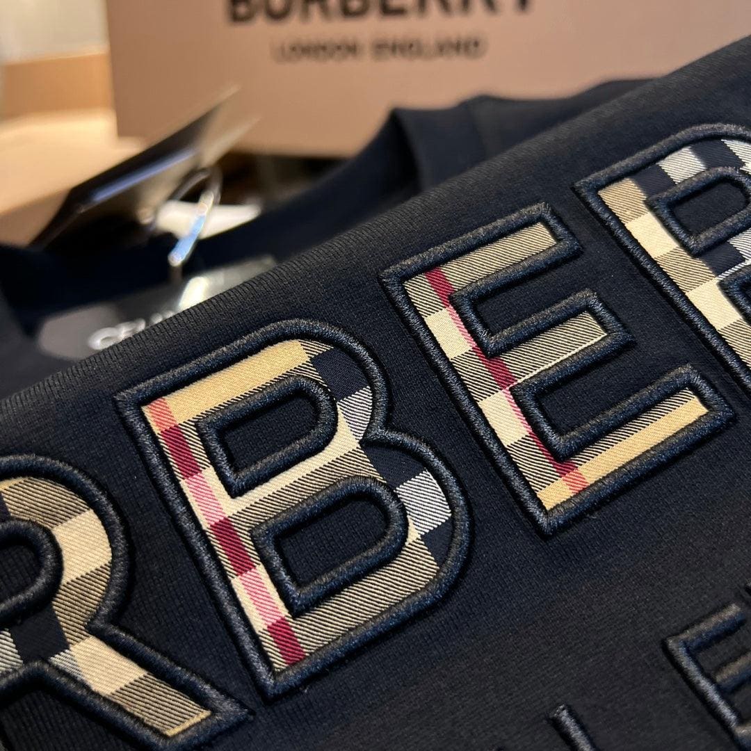 Burberry T-Shirt Without Collar 'Black & Beige' | Banlieue91