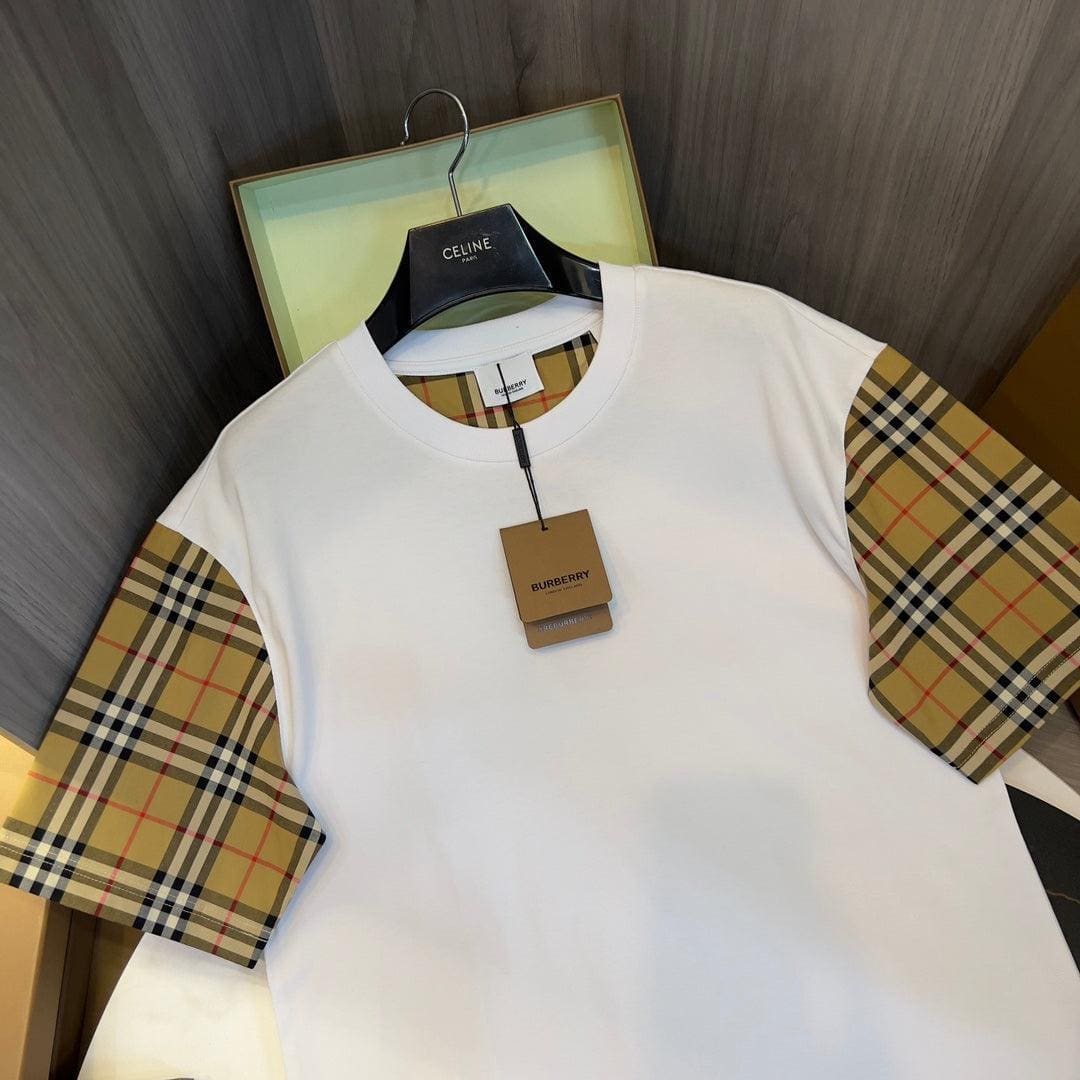 Burberry T-Shirt Without Collar 'White & Beige' | Banlieue91