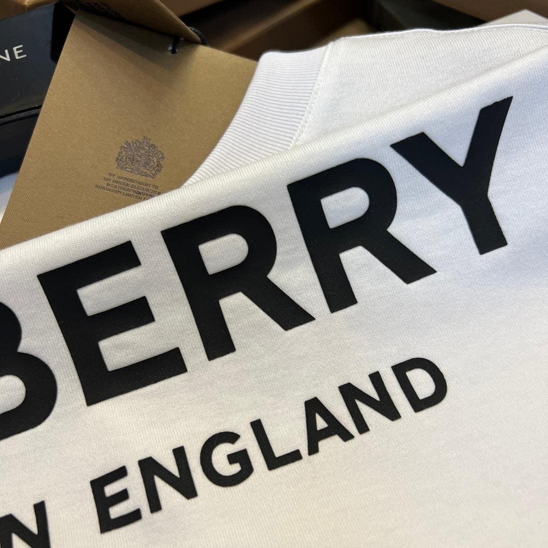 Burberry T-Shirt Without Collar 'White & Black' | Banlieue91