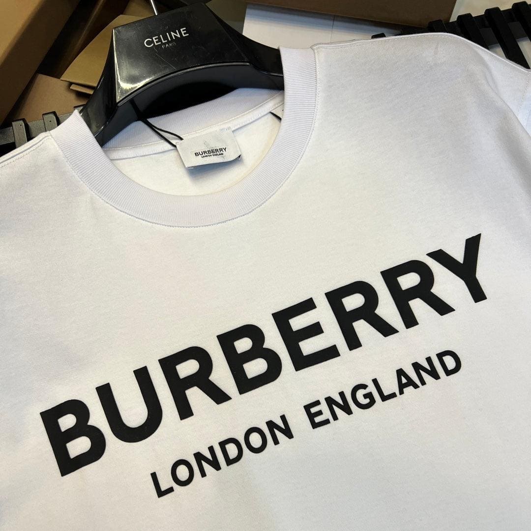 Burberry T-Shirt Without Collar 'White & Black' | Banlieue91