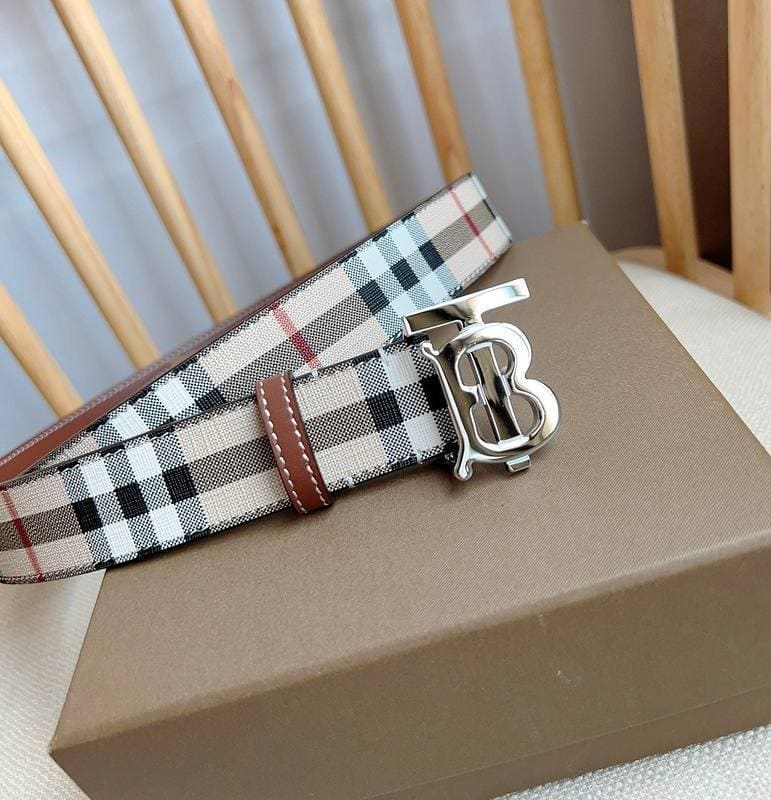 Burberry TB Belt E-Canvas & Leather Vintage | Banlieue91