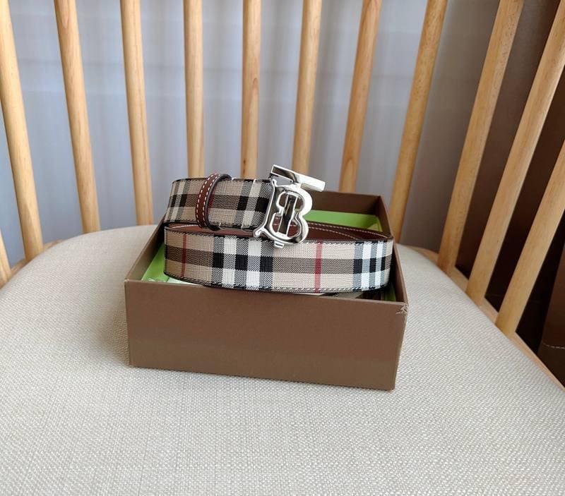 Burberry TB Belt E-Canvas & Leather Vintage | Banlieue91