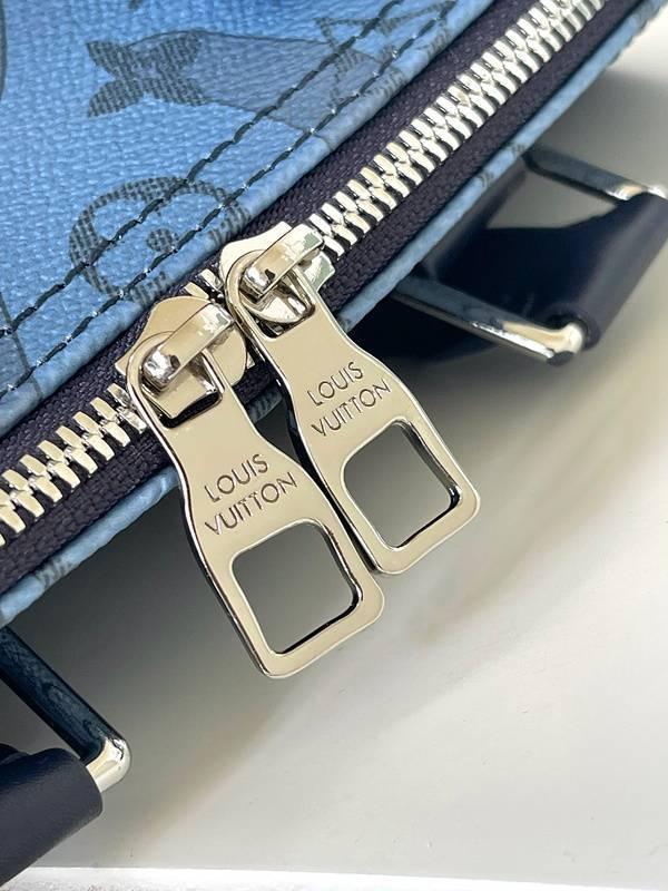 Louis Vuitton Speedy Bandoulière 35 Blue Canvas Handbag - Banlieue91