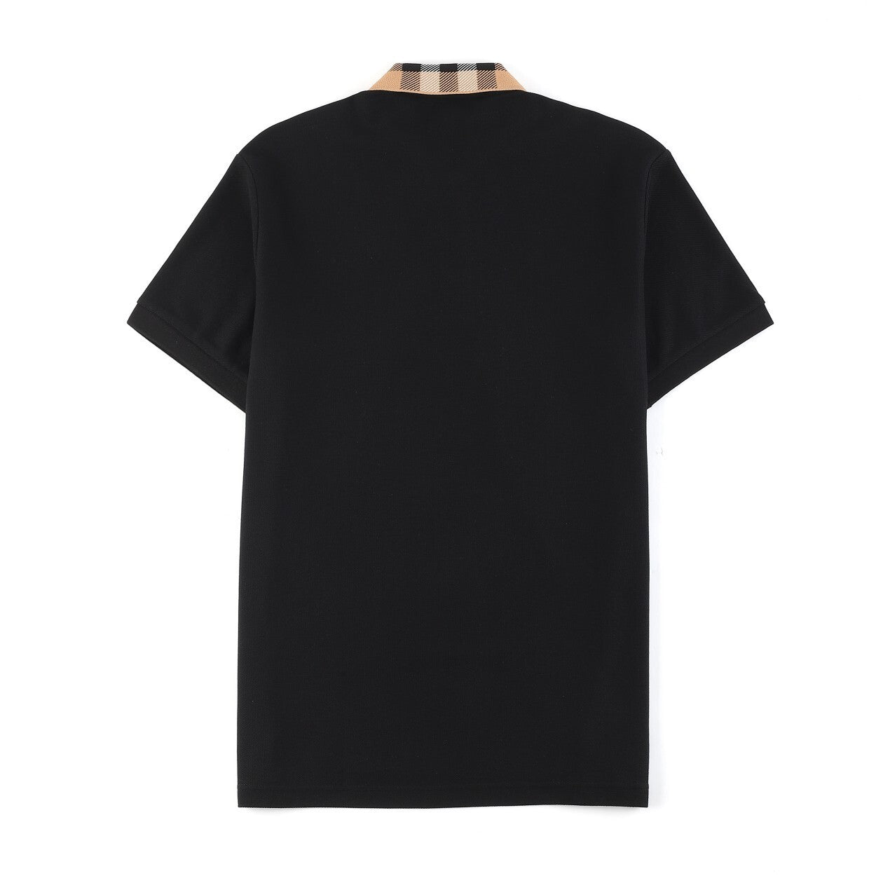 Burberry Check Collar Polo Shirt showcasing stylish design, premium cotton material, and tailored fit, perfect for smart-casual wear.