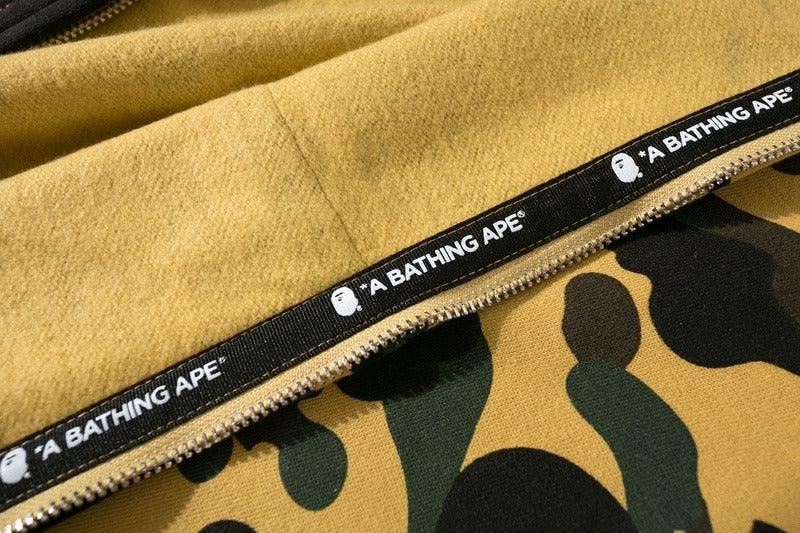 BAPE 1st Camo Shark Full Zip Hoodie (FW21) Yellow - Banlieue91