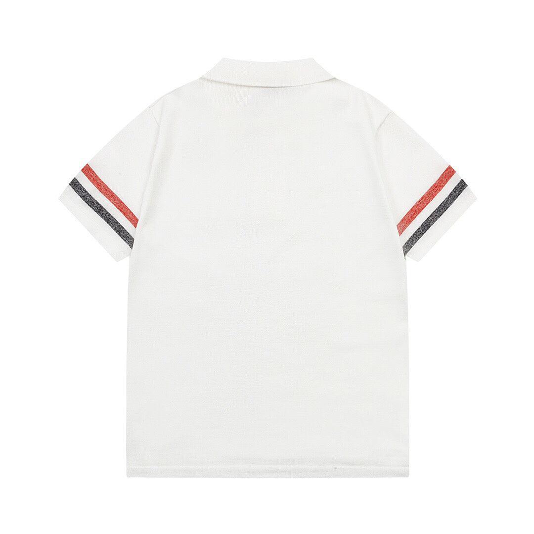 Thom Browne White T-Shirt with Collar - Banlieue91