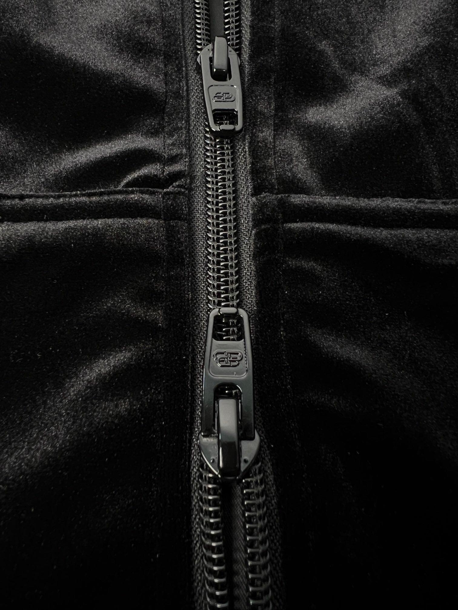 Balenciaga rhinestone-logo zipped hoodie - Banlieue91