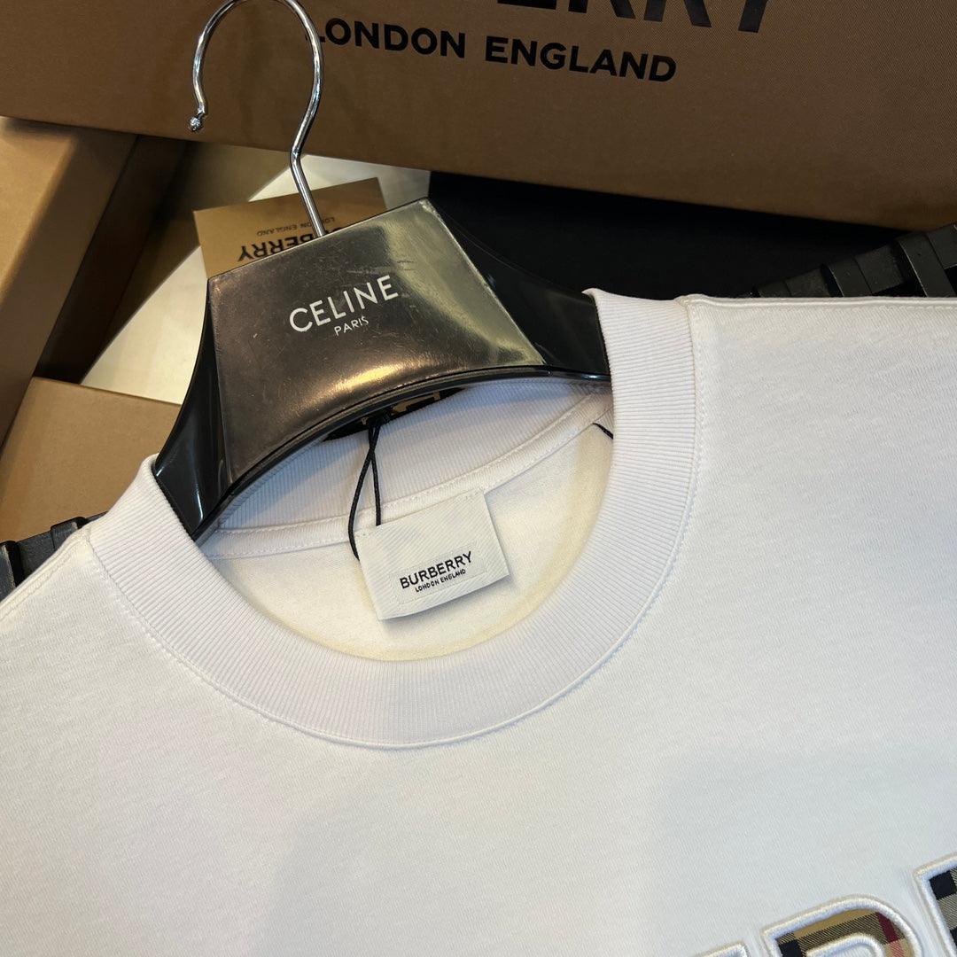 Burberry T-Shirt Without Collar 'White & Gold' - Banlieue91