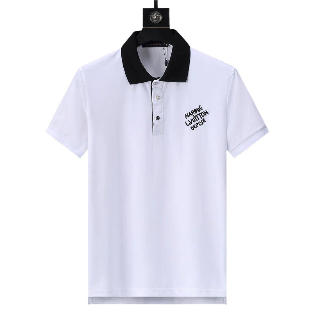 Louis Vuitton White T-Shirt with Collar - Banlieue91