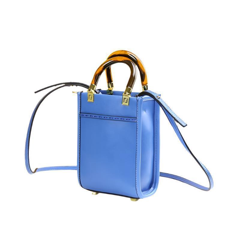 Fendi Vitello King Plexiglass Logo Embossed Mini Fendi Sunshine Shopper Tote - Banlieue91