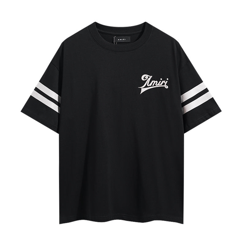 AMIRI MEN'S NEW BRAND BLACK COTTON T-SHIRT