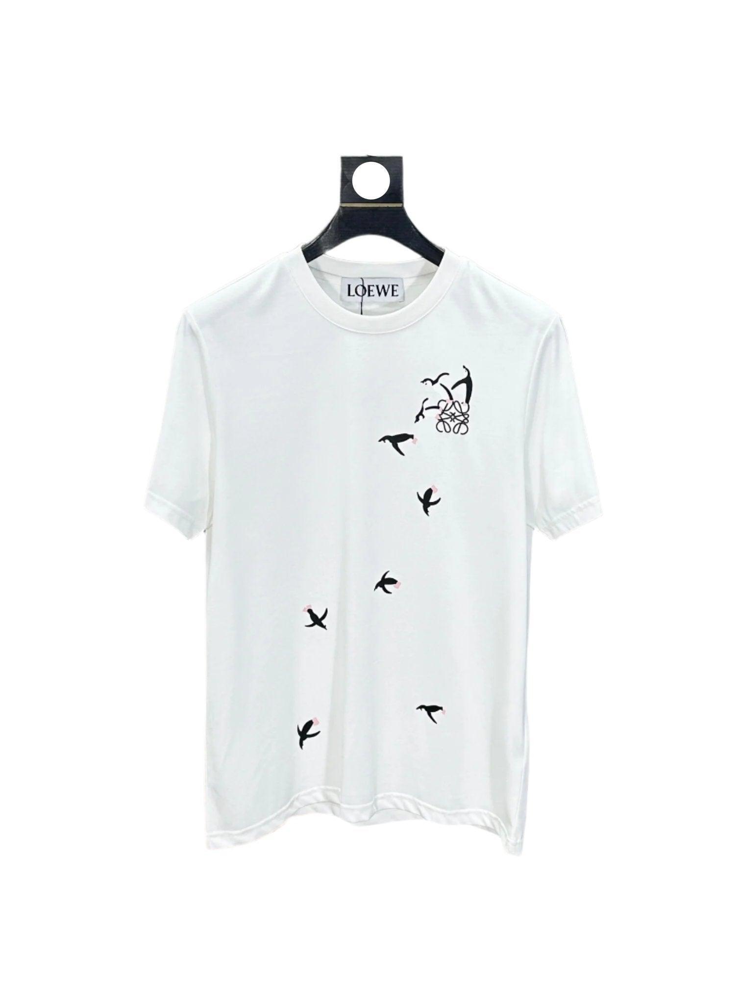 Loewe Flyin Bird T-Shirt Without Collar 'White' - Banlieue91