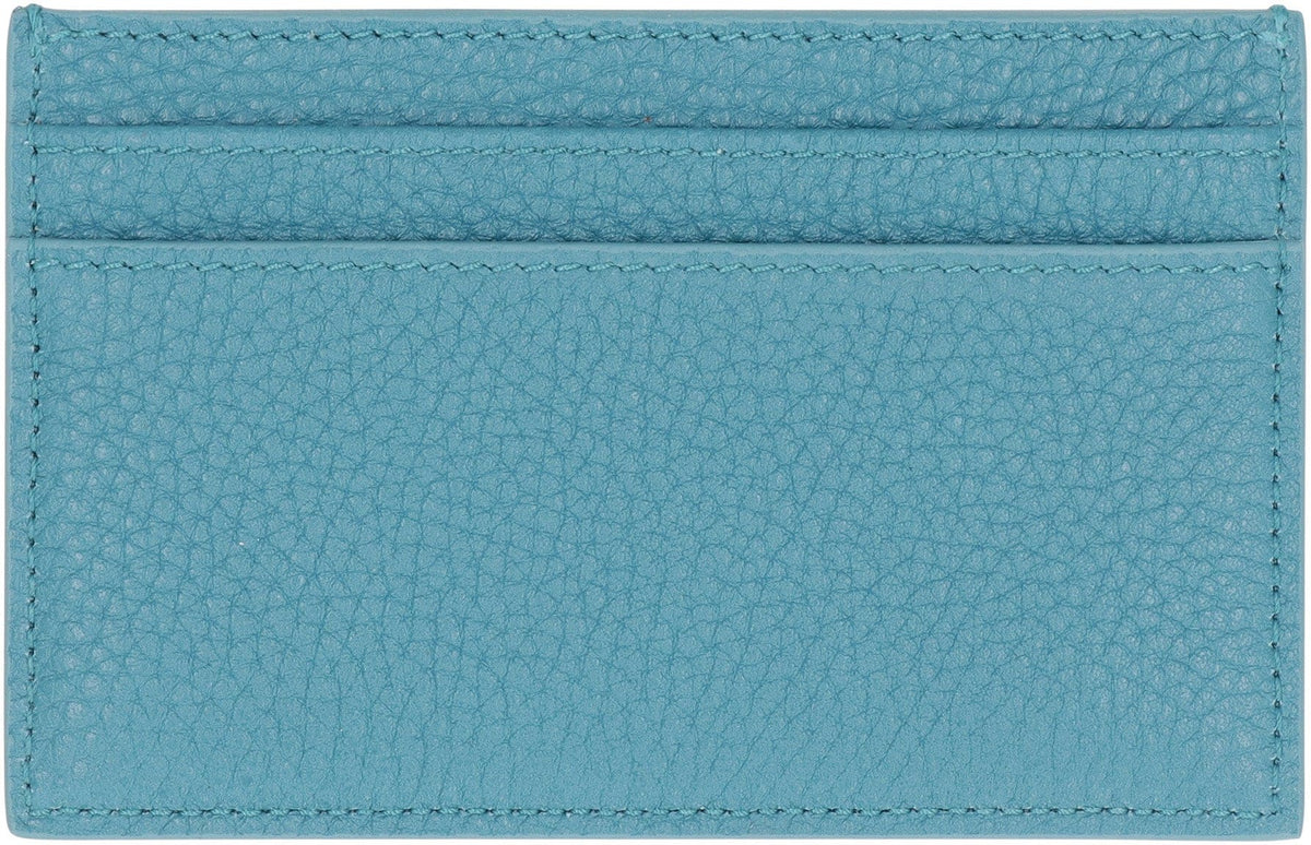 CELINE Pebbled Leather Card Holder with Five Slots -x7 cm | Banlieue91