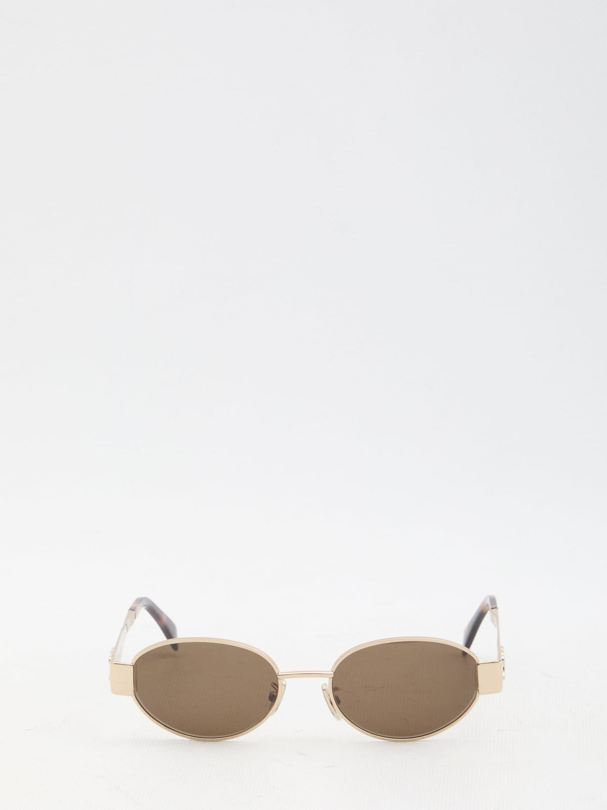 CELINE Triomphe 01 Oval Metal Sunglasses | Banlieue91