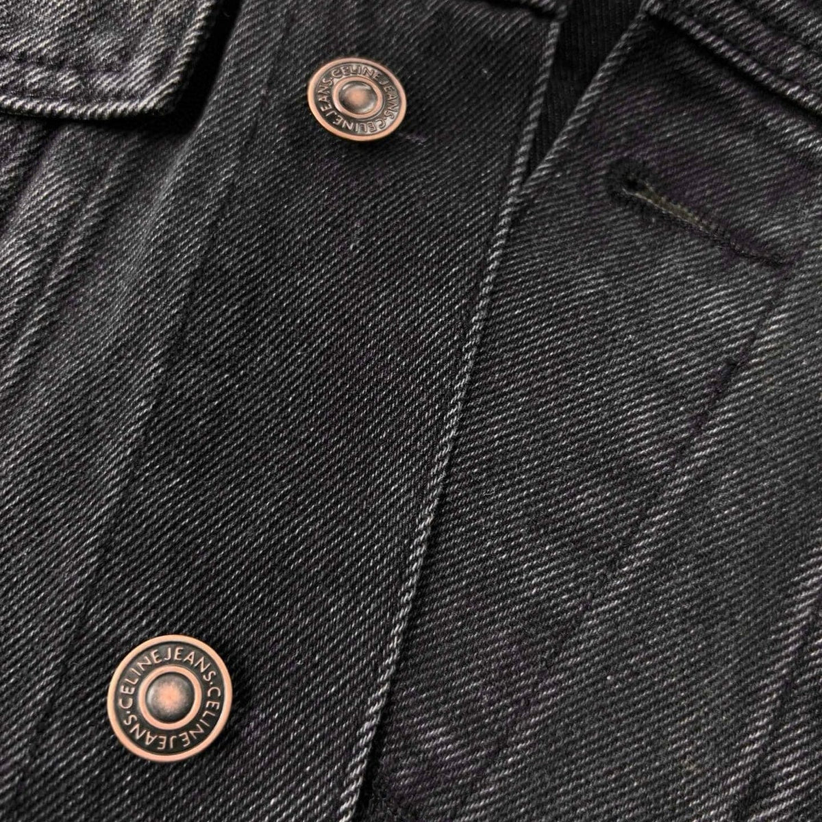 CELINE Washed Grey Denim Jacket – Casual Single-Breasted | Banlieue91