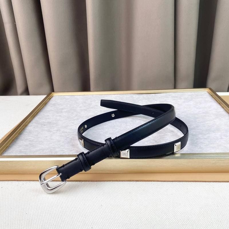 Celine Women Silver Buckle Belt 'Black' | Banlieue91