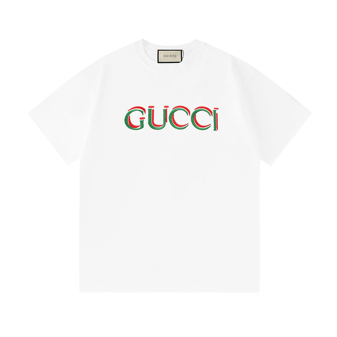 Gucci T-Shirt Without Collar in White, showcasing its minimalist design and soft cotton fabric for casual luxury.