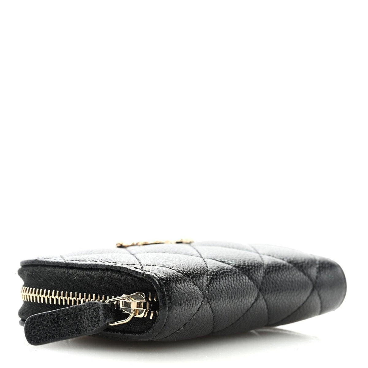 Chanel Caviar Quilted Multi Chain CC Zip Coin Purse Black | Banlieue91