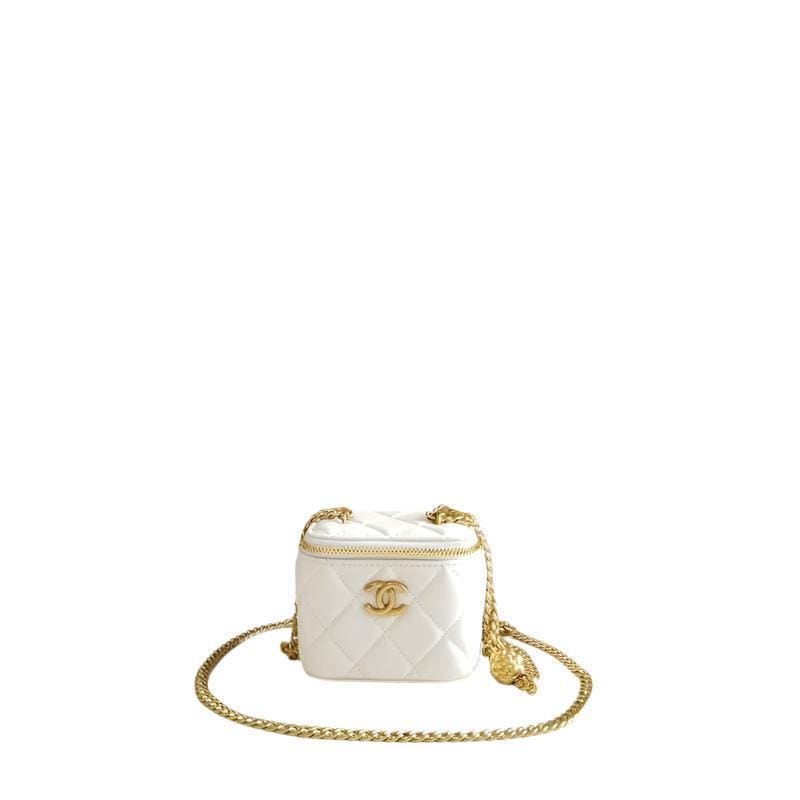 Chanel coco love long vanity case denim Camelia blue SHW | Banlieue91