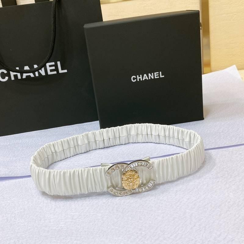 Chanel Leather Women’s Belt 'White' | Banlieue91