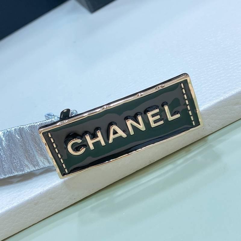 Chanel Women Logo Banding Belt 'White' | Banlieue91