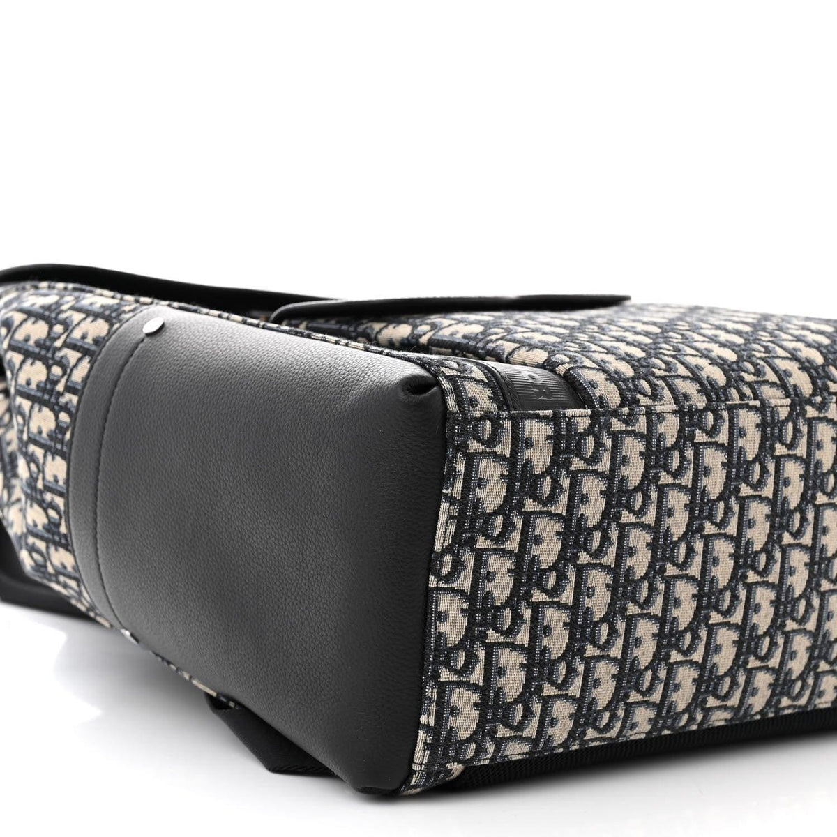 Christian Dior Oblique Jacquard Grained Calfskin Saddle Backpack With Flap | Banlieue91
