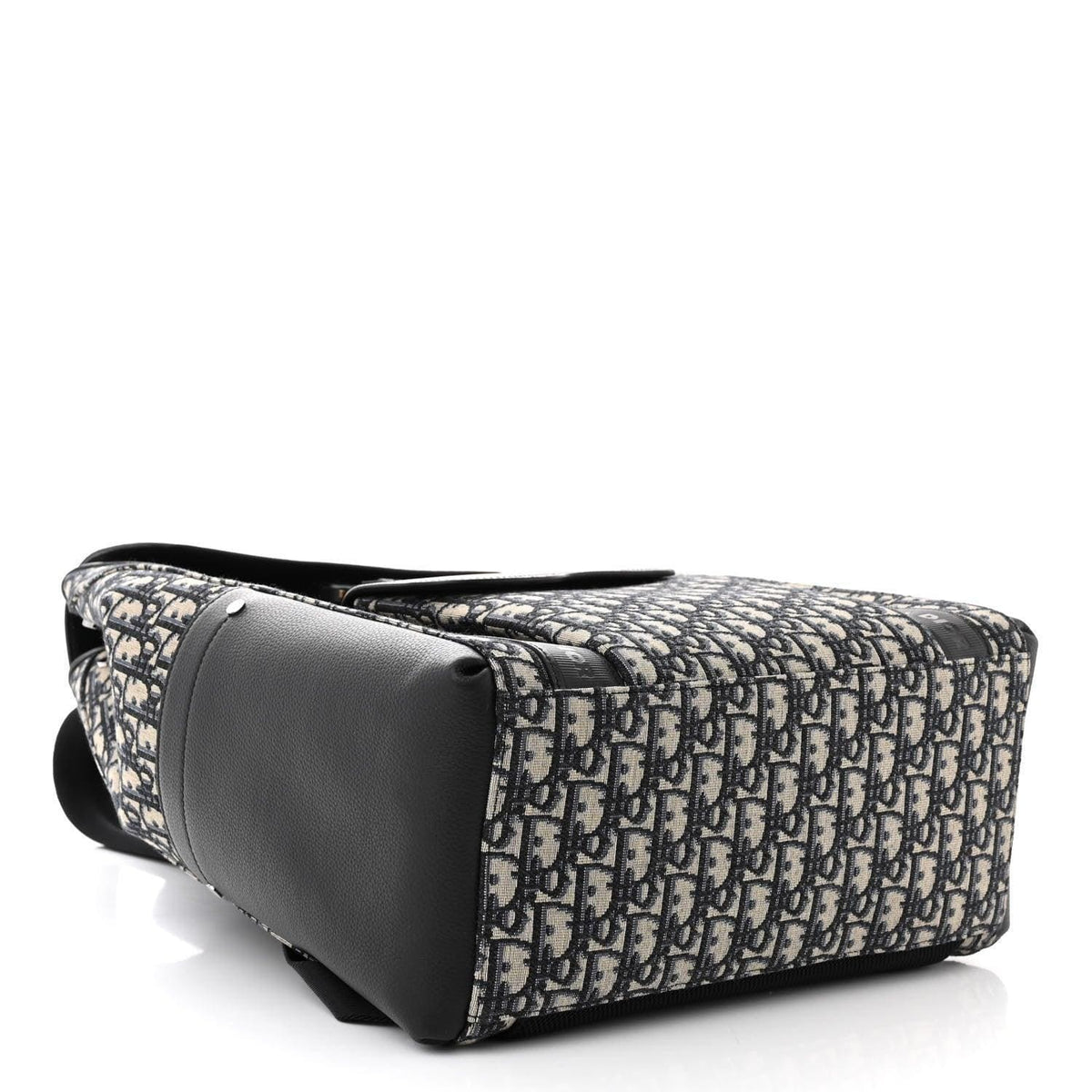 Christian Dior Oblique Jacquard Grained Calfskin Saddle Backpack With Flap | Banlieue91