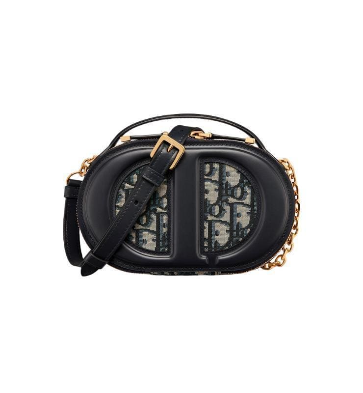 Christian Dior Signature Oval Camera Bag Calfskin with Embossed CD Signature | Banlieue91