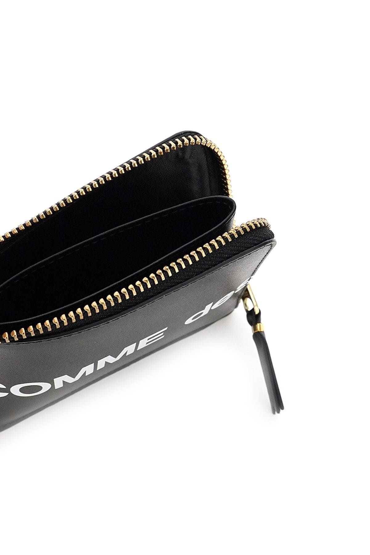 COMME DES GARÇONS WALLET Leather Mini Wallet with Top Zip Closure | Banlieue91