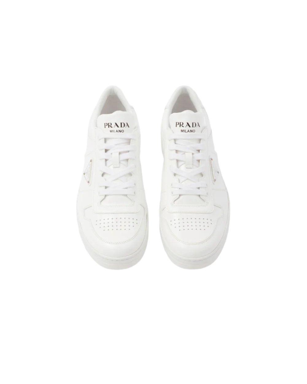 Prada Downtown nappa leather sneakers 'White' - Banlieue91