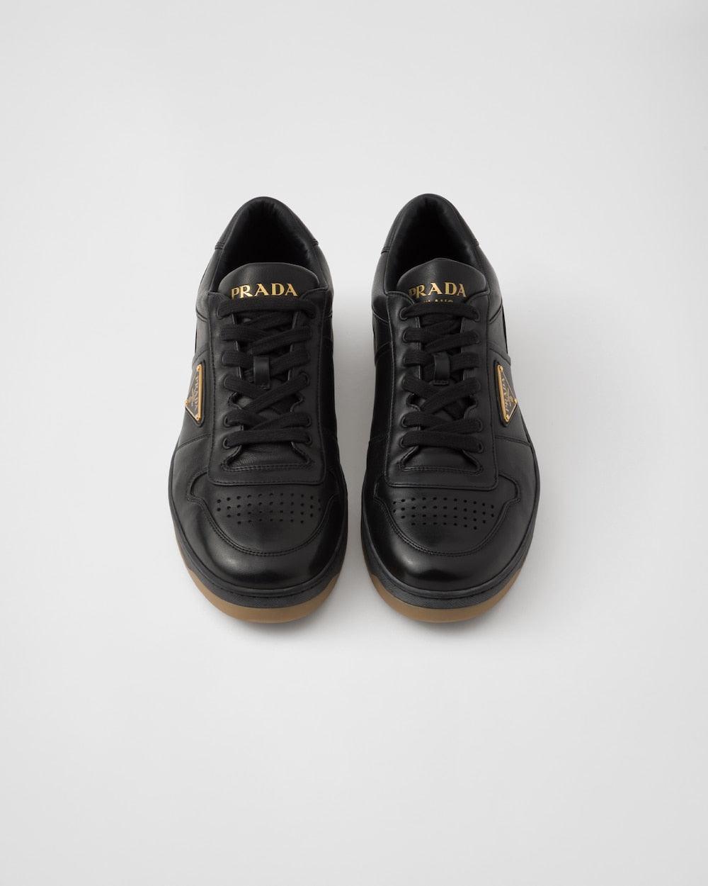 Prada Downtown nappa leather sneakers 'Black' - Banlieue91