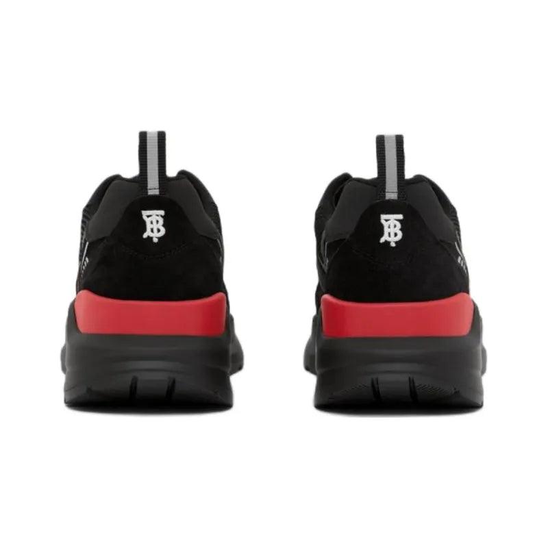 Burberry Sean Low Top Sports Casual Black Red - Banlieue91 -