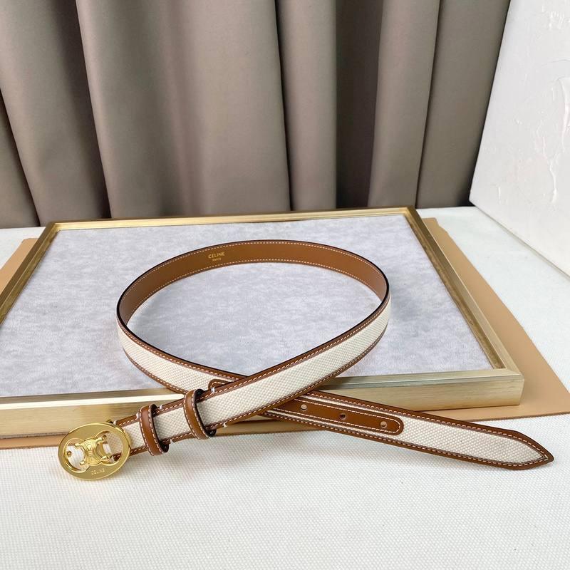 Celine Women Belt 'White/Brown' - Banlieue91