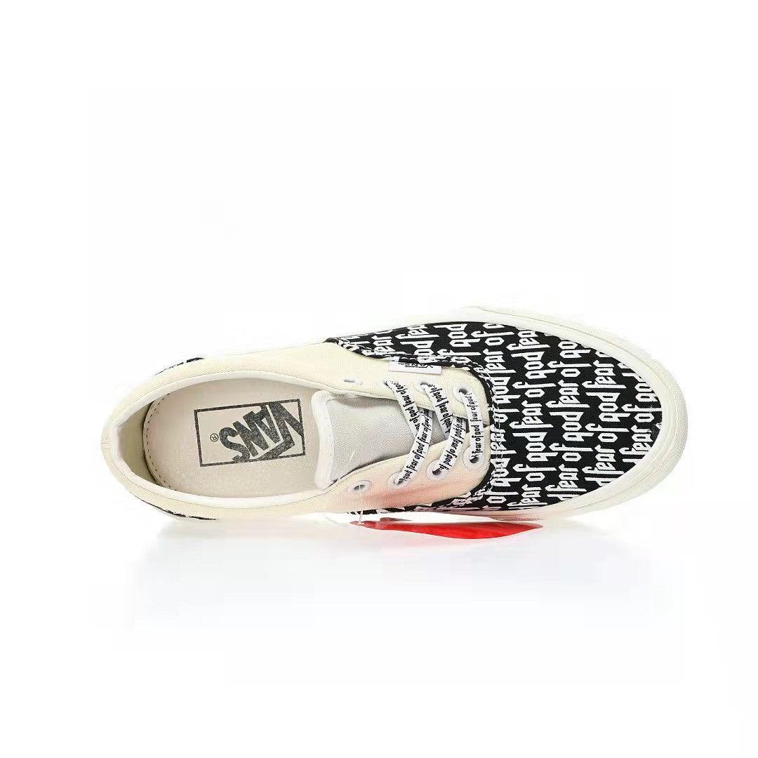 Fear of God x Vans Authentic Platform Low 'White/Black FOG' - Banlieue91