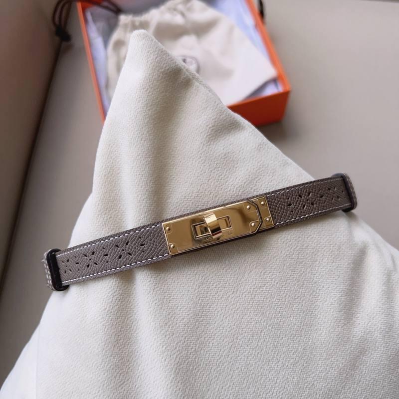 Hermes Men Gold Buckle Belt 'Grey' - Banlieue91