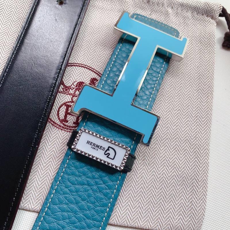 Hermes Men Blue Buckle Belt 'Blue' - Banlieue91