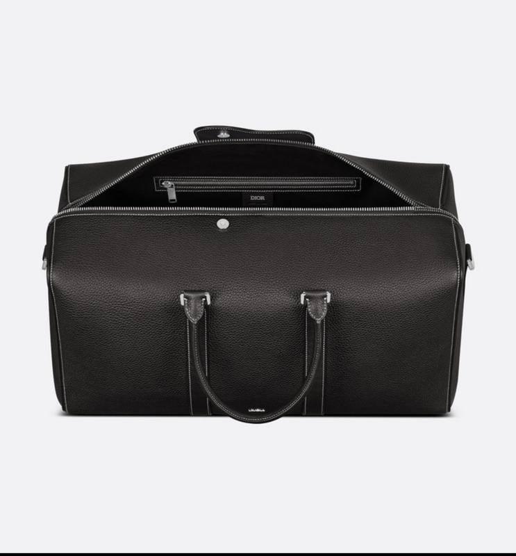 Dior Lingot 50 Duffle Bag In Black Grained Calfskin - Banlieue91