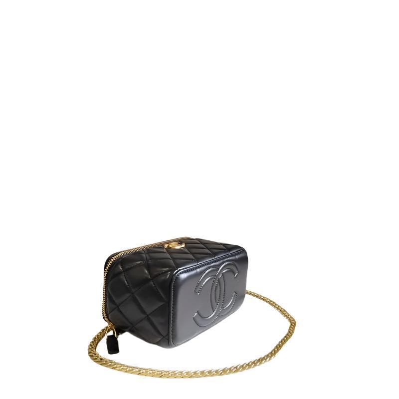 Chanel coco love long vanity case denim Camelia blue SHW - Banlieue91