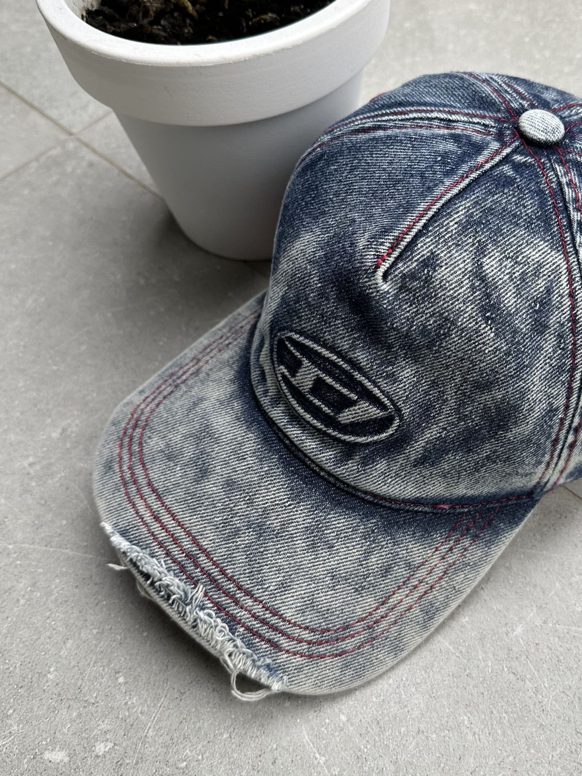 DIESEL Aged Effect Baseball Cap with Adjustable Closure | Banlieue91