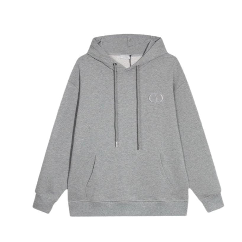 Dior Classic Letter Embroidered Hoodie Grey | Banlieue91