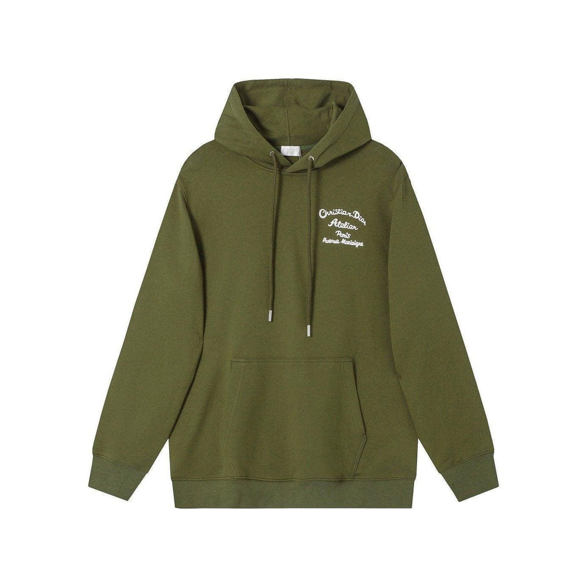 Dior Hoodie Workshop Embroidered Logo Kangaroo 'Green' | Banlieue91
